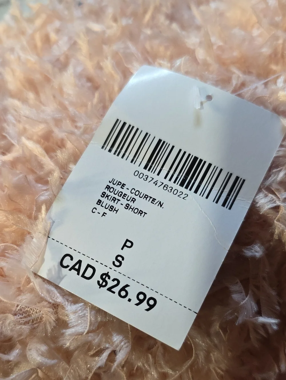 Forever 21 Blush Fuzzy Mini Skirt. Size S. NWT